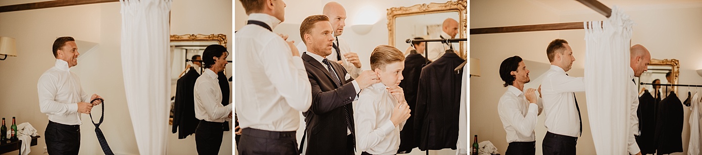 Grooms preparations