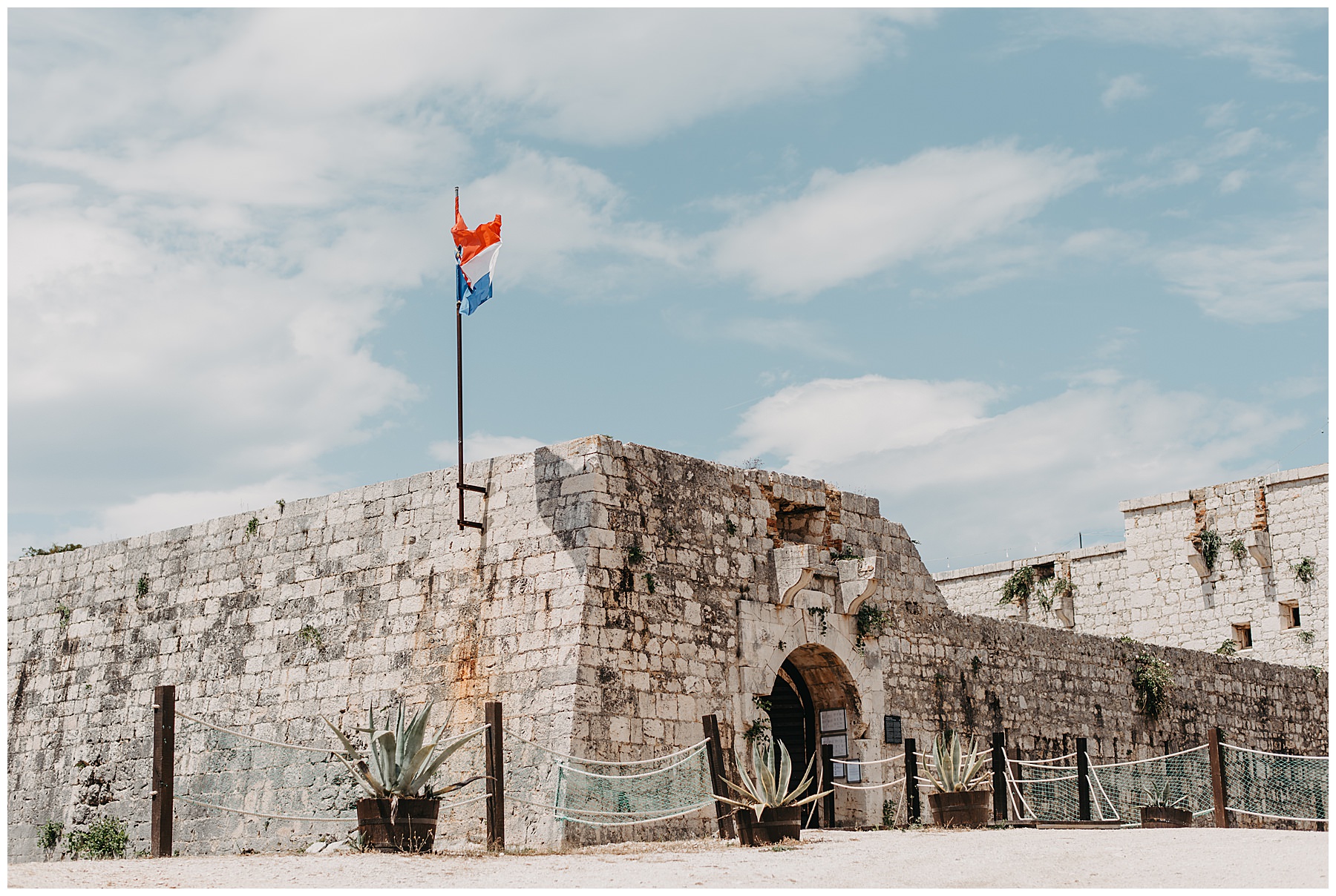 The walls of Fort George, Croatia